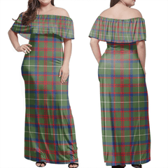 Clan Shaw Green Modern Tartan Hawaii Dress DV82 Clan Shaw Tartan Hawaii Dress