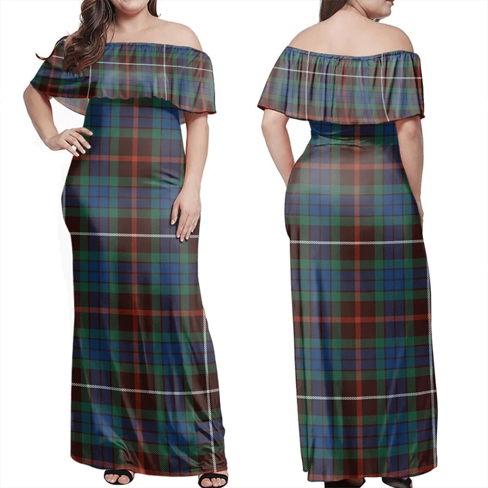 Clan Fraser Hunting Ancient Tartan Hawaii Dress IW18 Clan Fraser Tartan Hawaii Dress