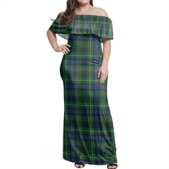 Clan Stewart Hunting Modern Tartan Hawaii Dress WP77 Clan Stewart Tartan Hawaii Dress