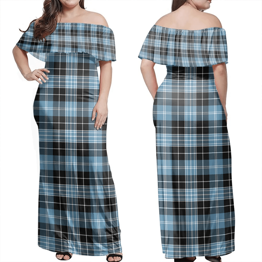 Clan Clark Ancient Tartan Hawaii Dress CO37 Clan Clark Tartan Hawaii Dress