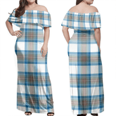 Clan Stewart Muted Blue Tartan Hawaii Dress XG92 Clan Stewart Tartan Hawaii Dress