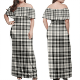 Clan Scott Black & White Ancient Tartan Hawaii Dress KO73 Clan Scott (Scott Tartan) Tartan Hawaii Dress