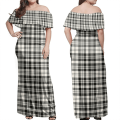 Clan Scott Black & White Ancient Tartan Hawaii Dress KO73 Clan Scott (Scott Tartan) Tartan Hawaii Dress