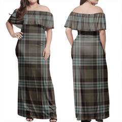 Clan Stewart Old Weathered Tartan Hawaii Dress TP64 Clan Stewart Tartan Hawaii Dress