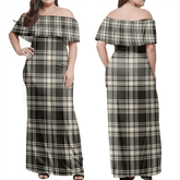 Clan Menzies Black & White Ancient Tartan Hawaii Dress JW64 Clan Menzies Tartan Hawaii Dress