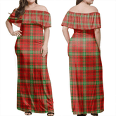 Clan Morrison Red Modern Tartan Hawaii Dress YC46 Clan Morrison Tartan Hawaii Dress