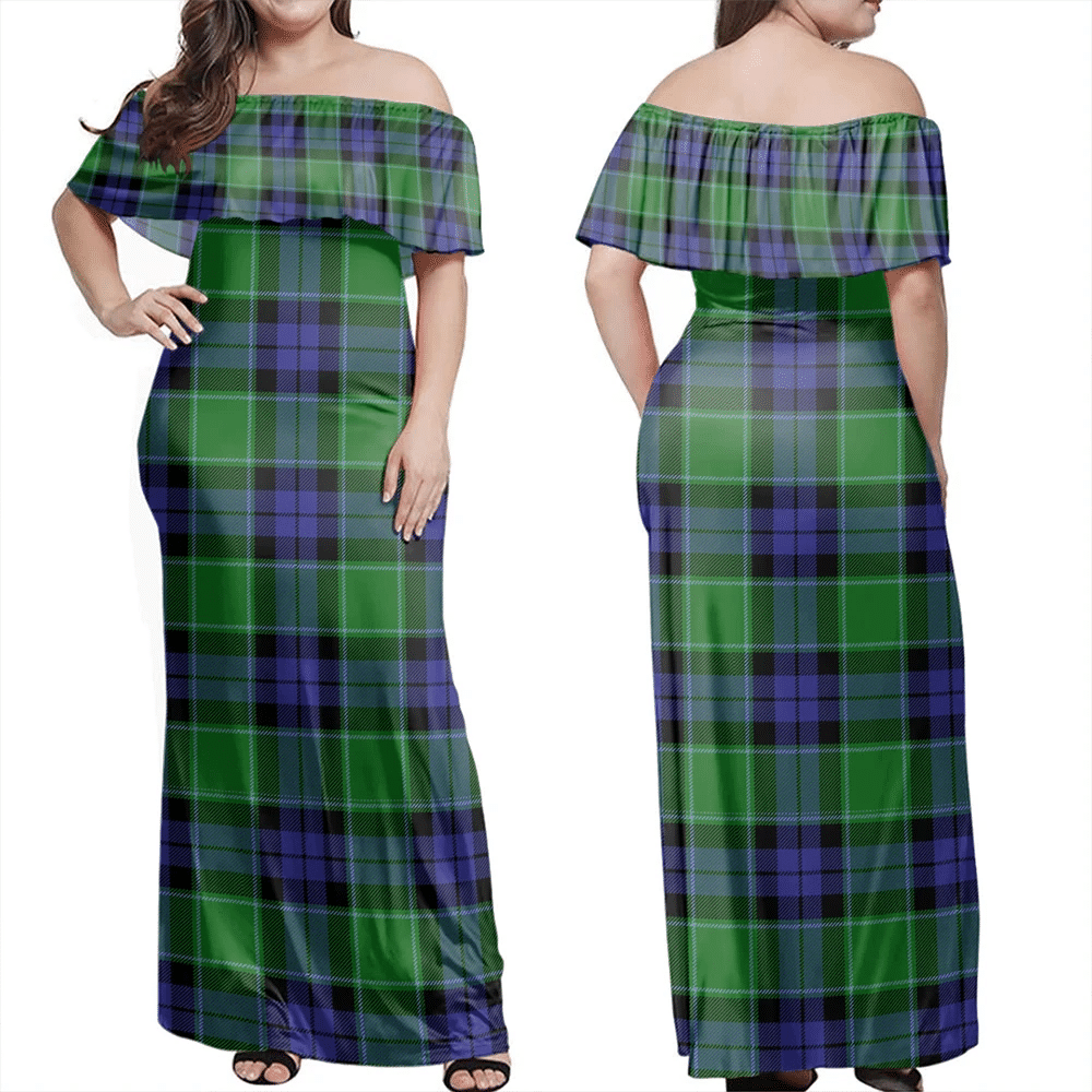 Clan Graham Of Menteith Modern Tartan Hawaii Dress VF93 Clan Graham Tartan Hawaii Dress
