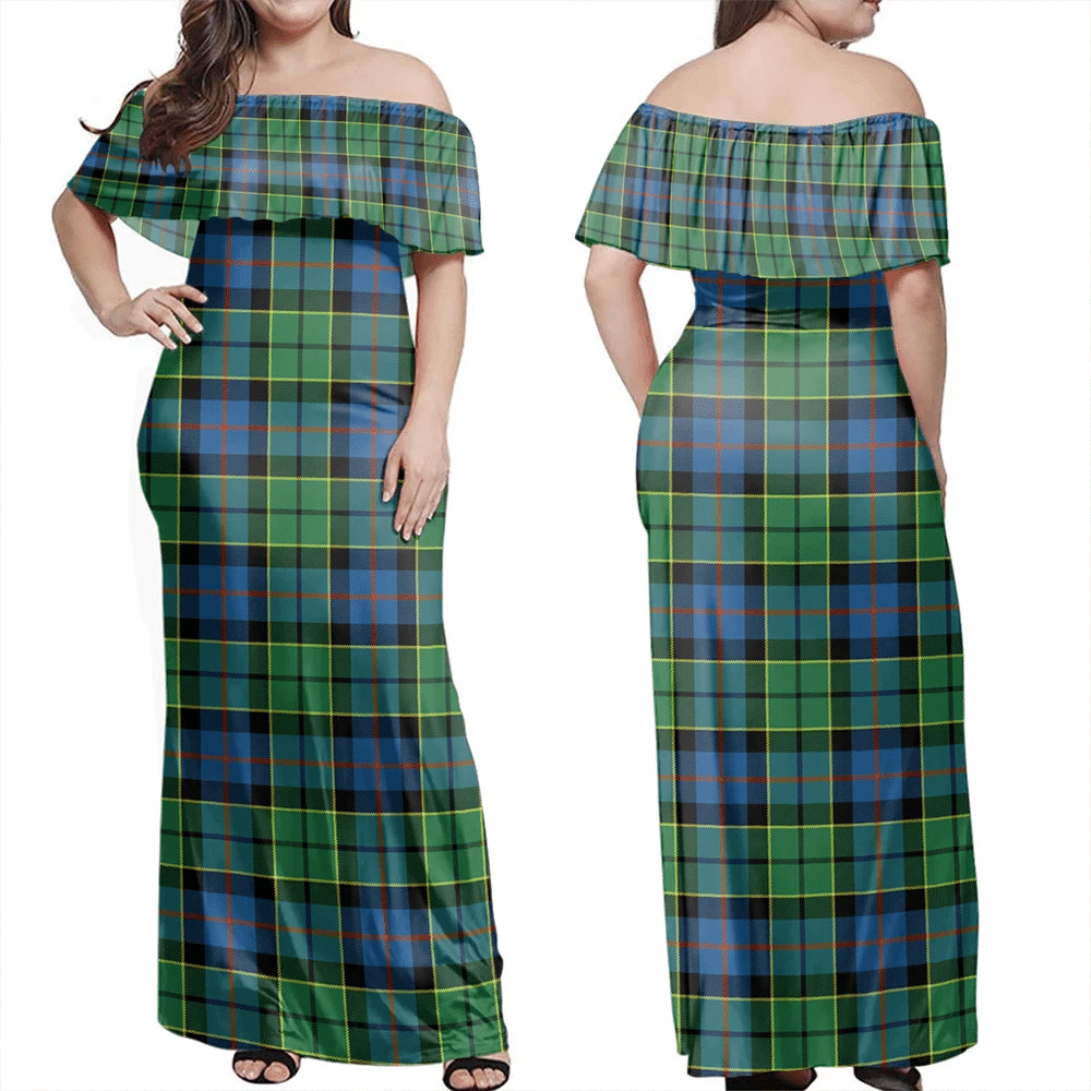 Clan Forsyth Ancient Tartan Hawaii Dress WA40 Clan Forsyth Tartan Hawaii Dress