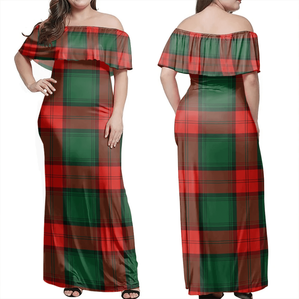 Clan Stewart Atholl Modern Tartan Hawaii Dress SB80 Clan Stewart Tartan Hawaii Dress