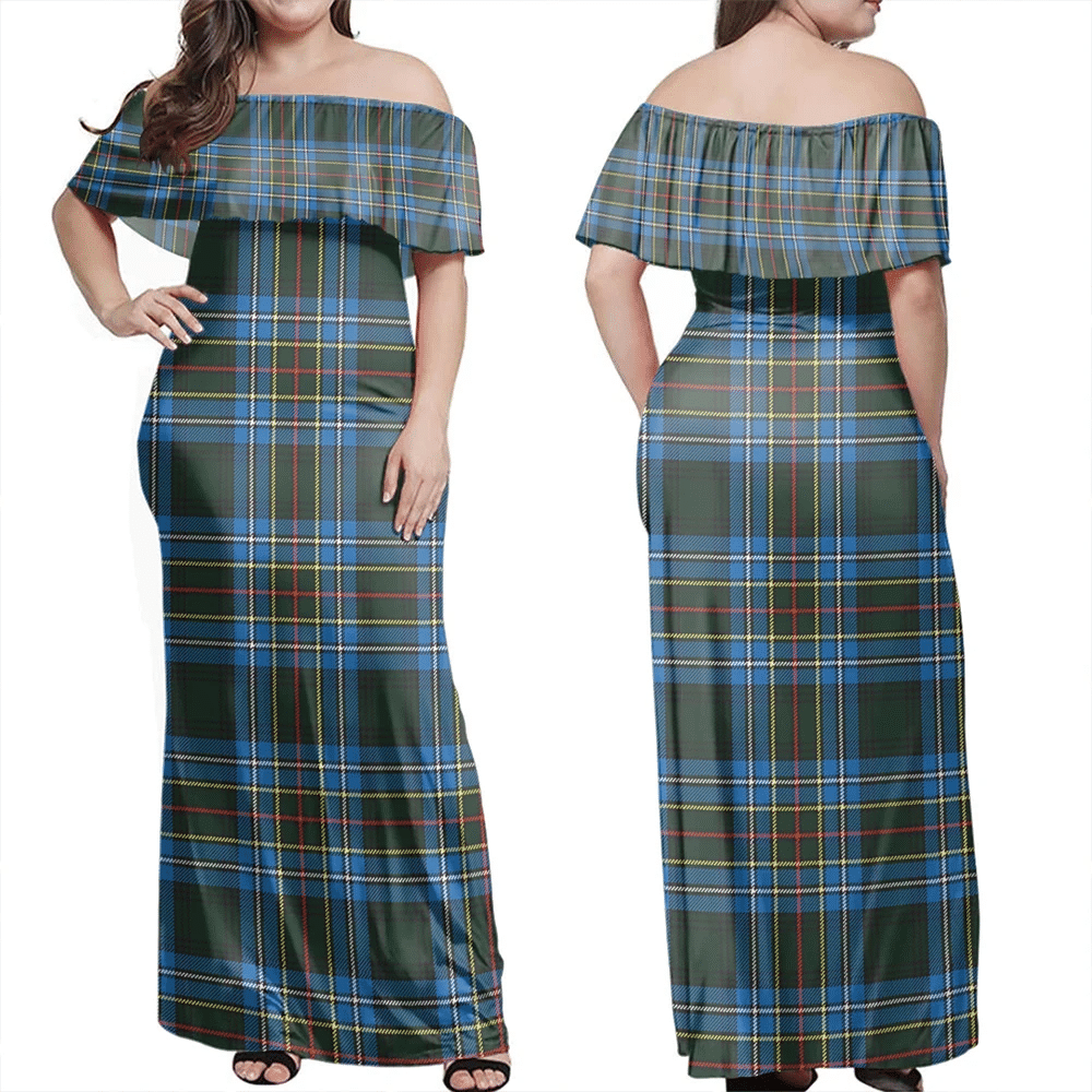 Clan Cockburn Modern Tartan Hawaii Dress EX39 Clan Cockburn Tartan Hawaii Dress