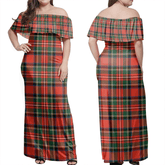 Clan Stewart Royal Modern Tartan Hawaii Dress OX16 Clan Stewart Tartan Hawaii Dress