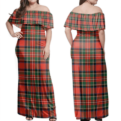 Clan Stewart Royal Modern Tartan Hawaii Dress OX16 Clan Stewart Tartan Hawaii Dress