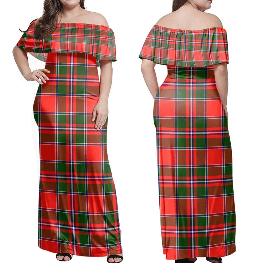 Clan Spens Modern Tartan Hawaii Dress MJ78 Clan Spens Tartan Hawaii Dress