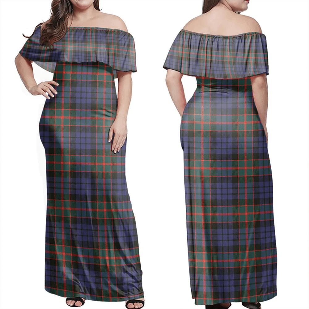 Clan Fletcher Of Dunans Tartan Hawaii Dress PF52 Clan Fletcher Tartan Hawaii Dress