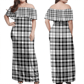 Clan Scott Black & White Modern Tartan Hawaii Dress CD36 Clan Scott (Scott Tartan) Tartan Hawaii Dress