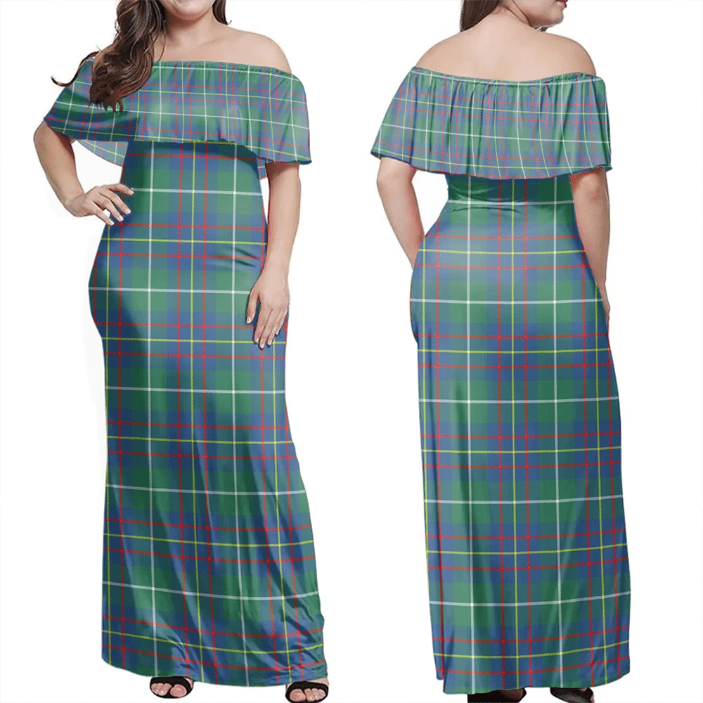 Clan Inglis Ancient Tartan Hawaii Dress WP45 Clan Inglis Tartan Hawaii Dress