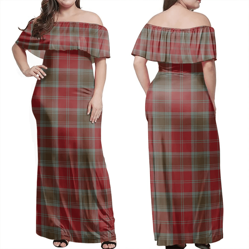 Clan Lindsay Weathered Tartan Hawaii Dress BY57 Clan Lindsay Tartan Hawaii Dress
