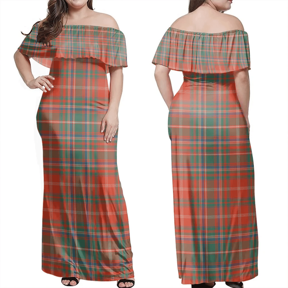 Clan MacDougall Ancient Tartan Hawaii Dress CG50 Clan MacDougall Tartan Hawaii Dress