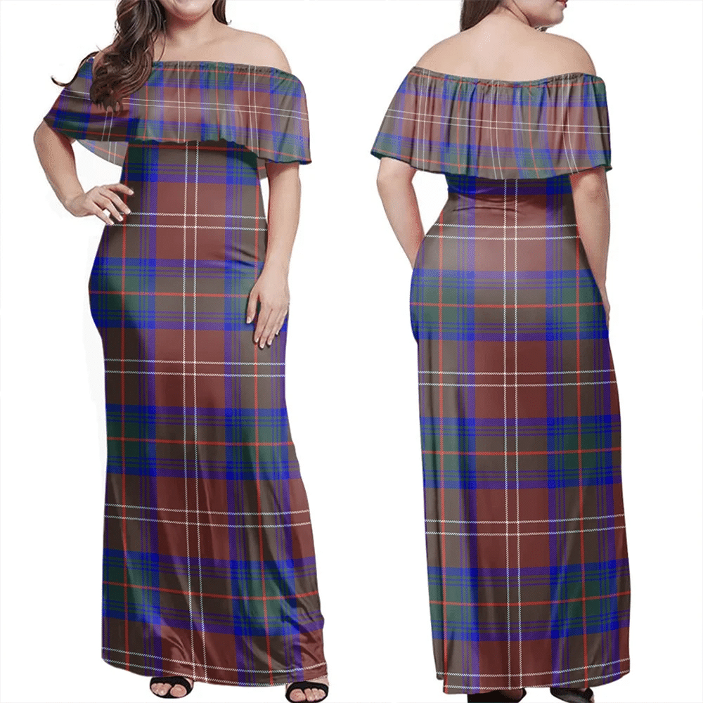 Clan Chisholm Hunting Modern Tartan Hawaii Dress HR48 Clan Chisholm Tartan Hawaii Dress