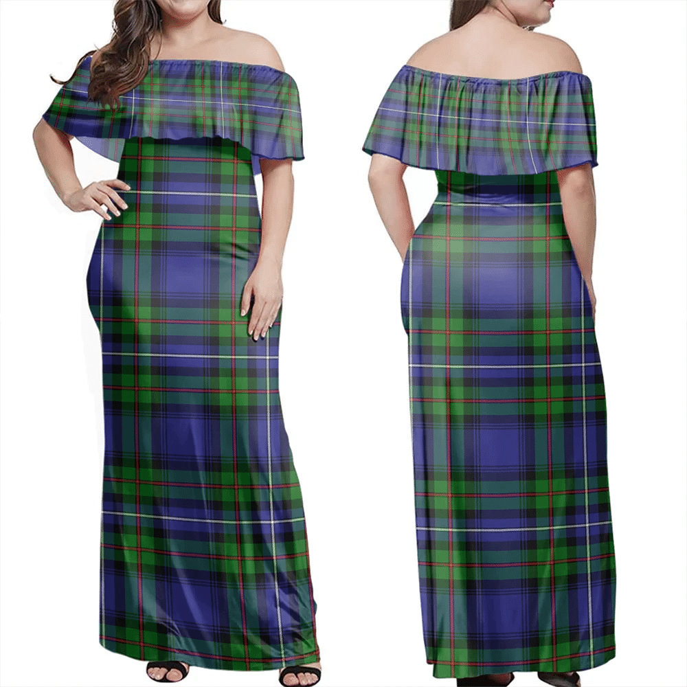 Clan Robertson Hunting Modern Tartan Hawaii Dress EM26 Clan Robertson Tartan Hawaii Dress