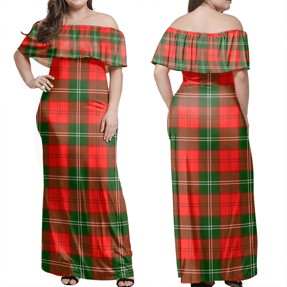 Clan Lennox Modern Tartan Hawaii Dress SG86 Clan Lennox Tartan Hawaii Dress