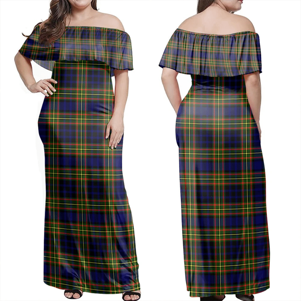 Clan Clelland Modern Tartan Hawaii Dress LA79 Clan Clelland Tartan Hawaii Dress