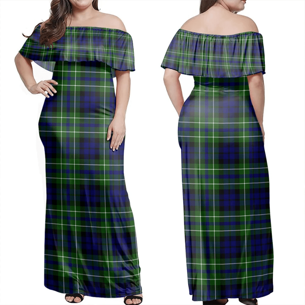 Clan MacNeil Of Colonsay Modern Tartan Hawaii Dress HC52 Clan MacNeil / MacNeill Tartan Hawaii Dress