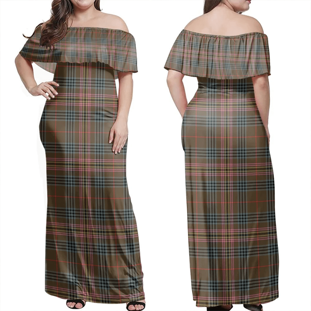 Clan Kennedy Weathered Tartan Hawaii Dress MQ73 Clan Kennedy Tartan Hawaii Dress