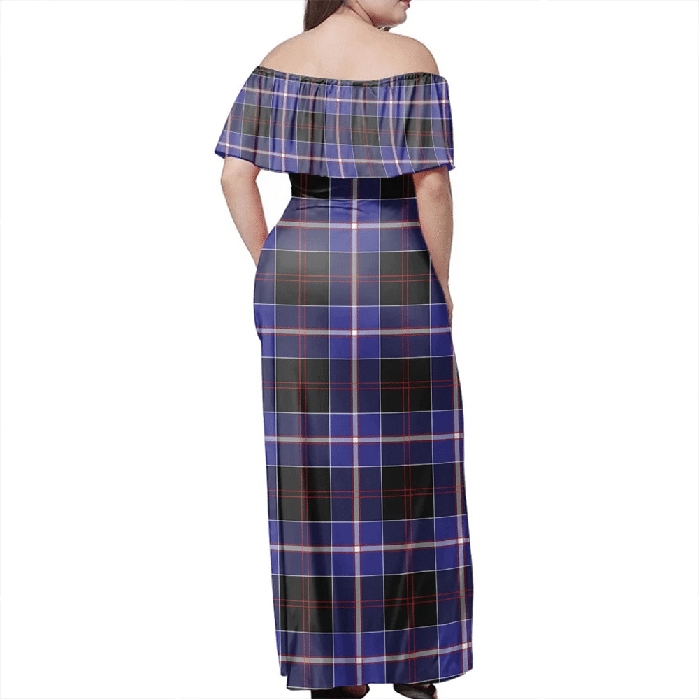 Clan Dunlop Modern Tartan Hawaii Dress QO30 Clan Dunlop Tartan Hawaii Dress