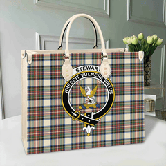 Clan Stewart Dress Ancient Tartan Crest Leather Bag RN56 Clan Stewart Tartan Today