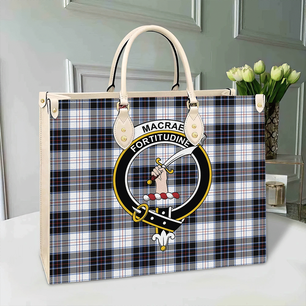 Clan MacRae Dress Modern Tartan Crest Leather Bag HD62 Clan MacRae Tartan Today