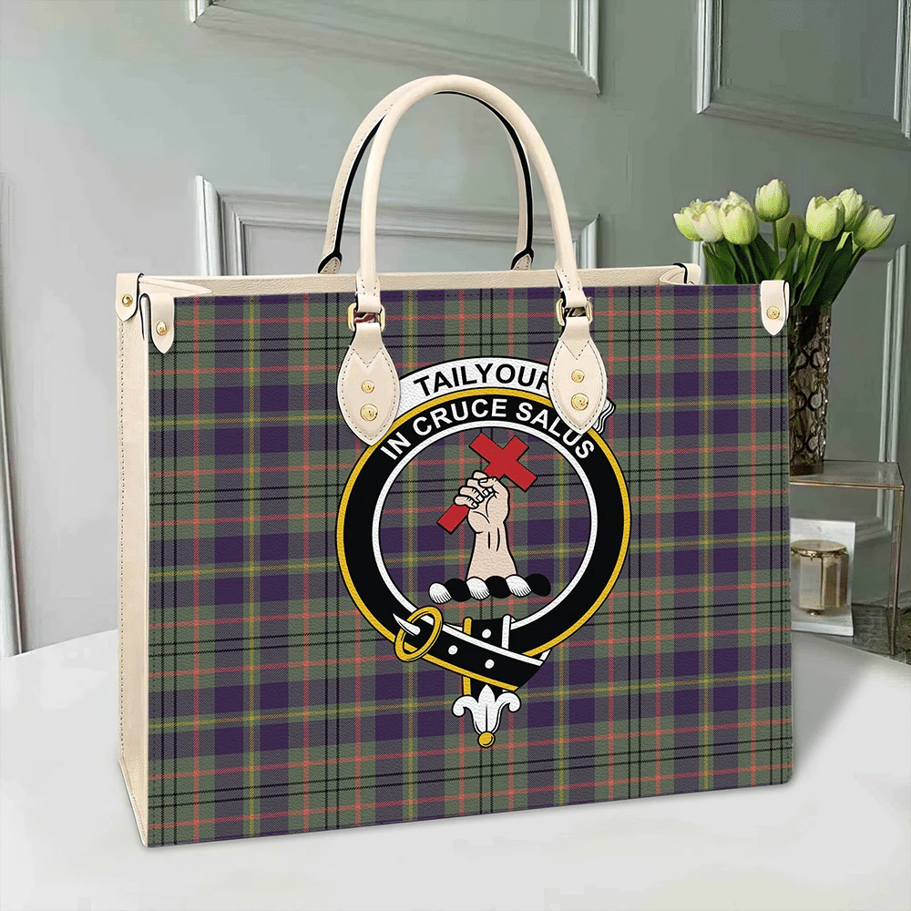 Clan Tailyour Tartan Crest Leather Bag CP41 Clan Borthwick Tartan Today