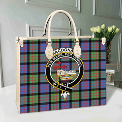 Clan MacDonald Ancient Tartan Crest Leather Bag AG19 Clan MacDonald Tartan Today
