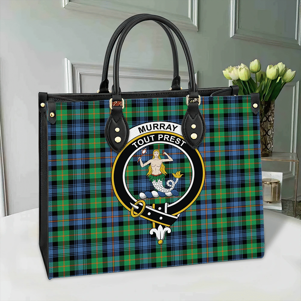 Clan Murray Of Atholl Ancient Tartan Crest Leather Bag CM95 Clan Murray Tartan Today