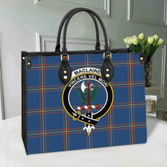 Clan MacLaine Of Loch Buie Tartan Crest Leather Bag SZ65 Clan Borthwick Tartan Today