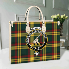 Clan MacMillan Old Modern Tartan Crest Leather Bag FC31 Clan MacMillan Tartan Today