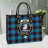Clan Home Ancient Tartan Crest Leather Bag RY25 Clan Home/Hume Tartan Today