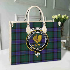 Clan Sinclair Hunting Modern Tartan Crest Leather Bag MM59 Clan Sinclair Tartan Today
