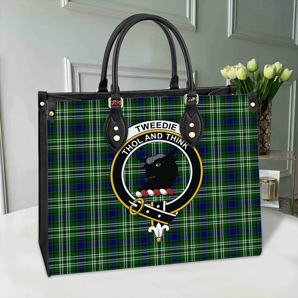 Clan Tweedside District Tartan Crest Leather Bag GH15 Clan Borthwick Tartan Today