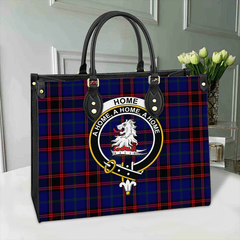 Clan Home Modern Tartan Crest Leather Bag UN58 Clan Home/Hume Tartan Today