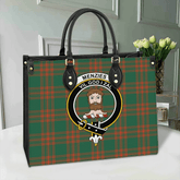 Clan Menzies Green Ancient Tartan Crest Leather Bag LZ30 Clan Menzies Tartan Today