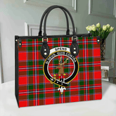 Clan Spens Modern Tartan Crest Leather Bag EB32 Clan Spens Tartan Today