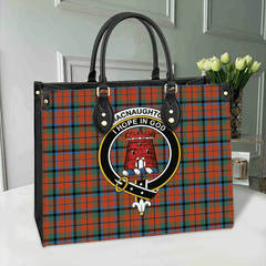 Clan MacNaughton Ancient Tartan Crest Leather Bag DO38 Clan MacNaughton Tartan Today