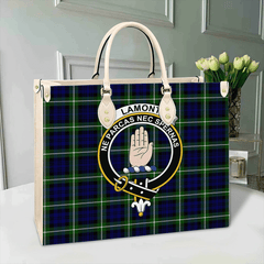 Clan Lamont Modern Tartan Crest Leather Bag QO26 Clan Lamont Tartan Today