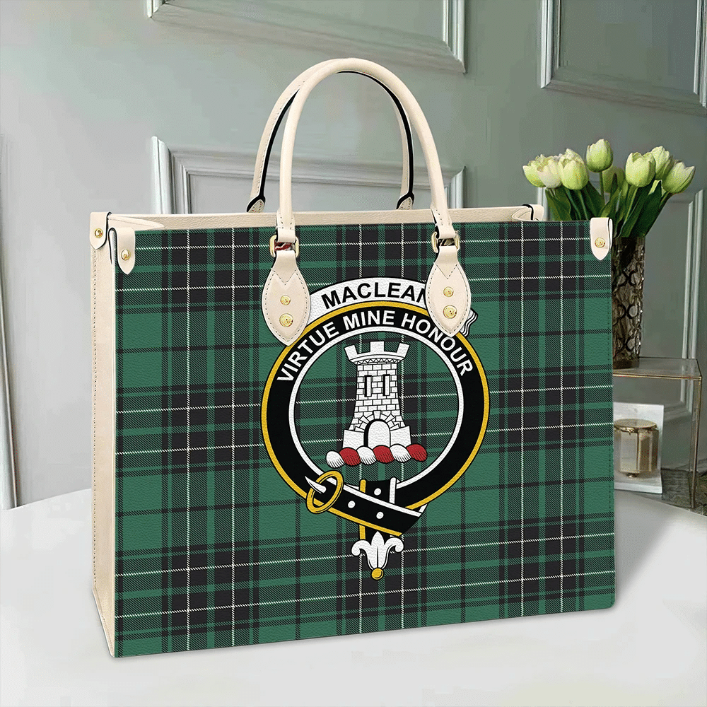 Clan MacLean Hunting Tartan Crest Leather Bag DW57 Clan Borthwick Tartan Today