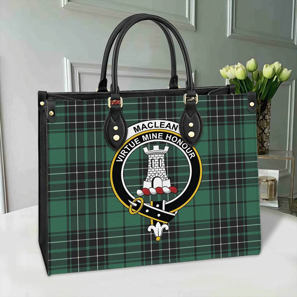 Clan MacLean Hunting Tartan Crest Leather Bag DW57 Clan Borthwick Tartan Today