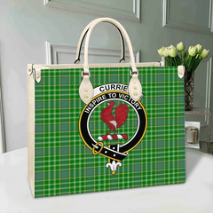 Clan Currie Tartan Crest Leather Bag VN20 Clan Currie Tartan Today