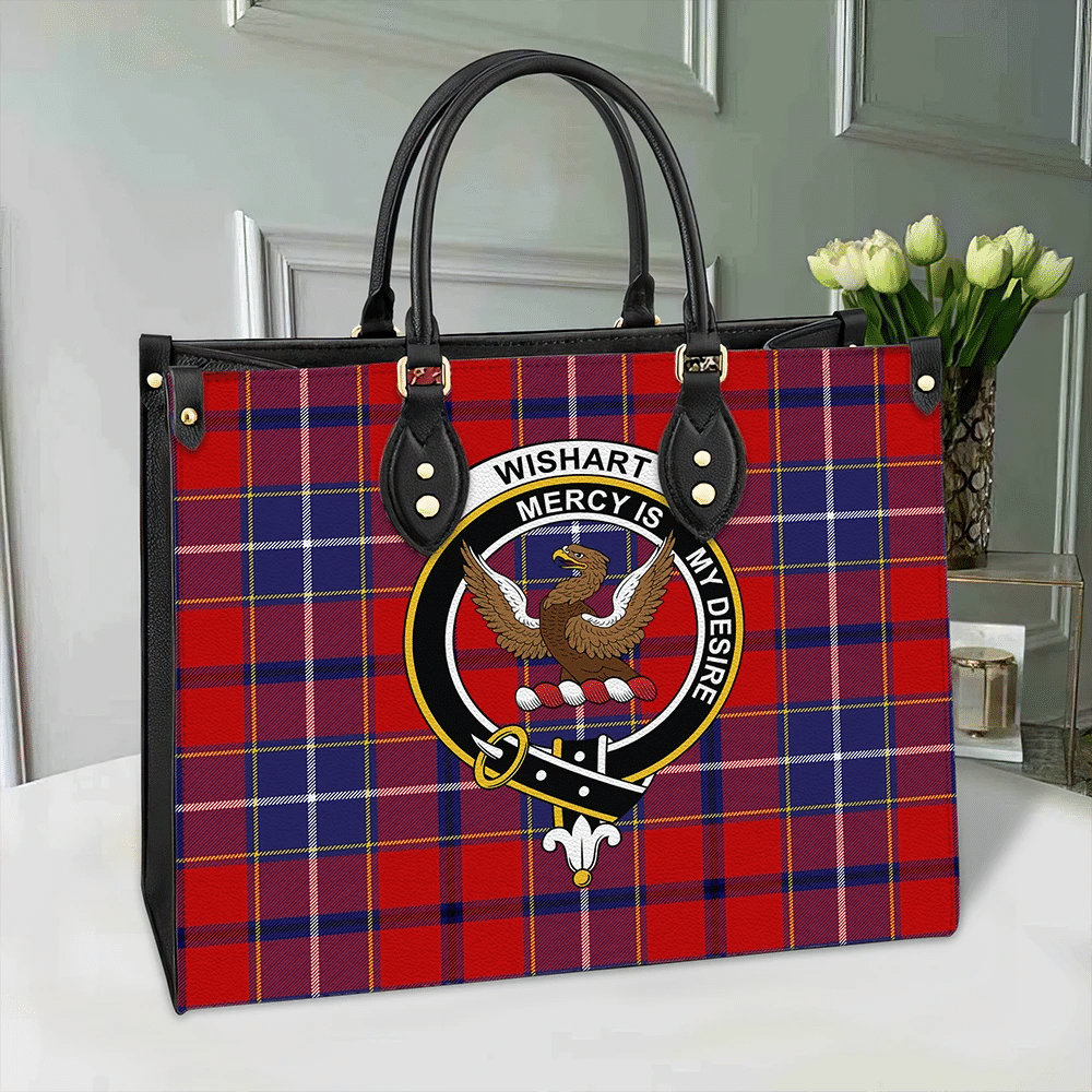 Clan Wishart Dress Tartan Crest Leather Bag HB67 Clan Wishart Tartan Today