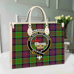Clan MacDonald Of Clanranald Tartan Crest Leather Bag PR30 Clan MacDonald of Clanranald Tartan Today
