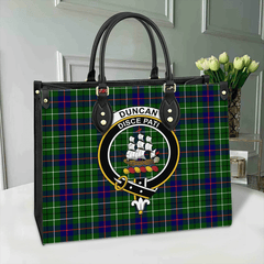Clan Duncan Modern Tartan Crest Leather Bag UH13 Clan Duncan Tartan Today